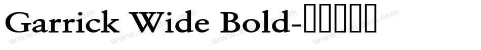 Garrick Wide Bold字体转换